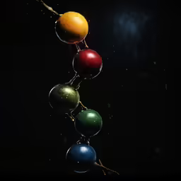 a photograph of an acrobatic sculpture made from balls