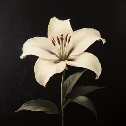 white lily with dark background on top of photo