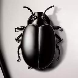 a bug is shown sitting next to a pair of glasses
