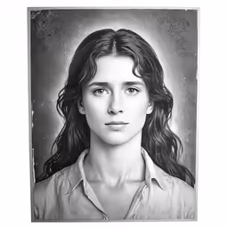 a woman is photographed in a black and white photo