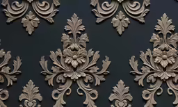 an intricate carving in the shape of a flower
