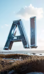 an ad for an artificial computer on the beach