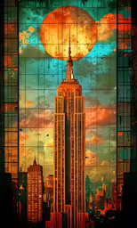 a view of the building that is part of a picture