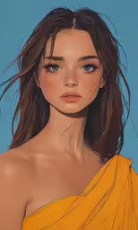 a woman with her hair in the wind