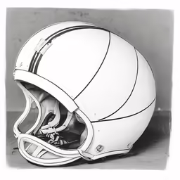 the back view of a basketball helmet with the inside of the helmet showing