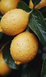 a tree that has some very pretty lemons on it