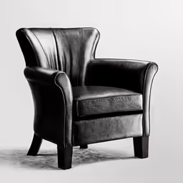 a leather chair on white background