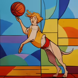 a woman is playing with a basketball while wearing shorts