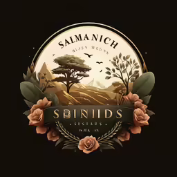 the logo for salmon ranch on a black background