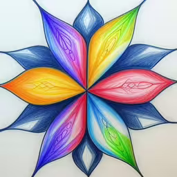 a colorful colored flower made up of paper,a colorful flower made up of colorful petals
