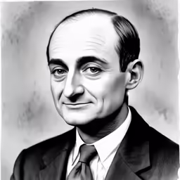 a portrait of a man wearing a suit and tie