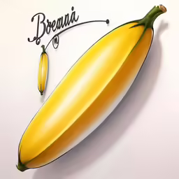 a close up of a banana with words above it