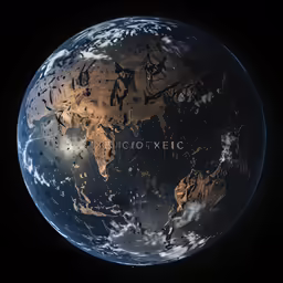 an earth - centered photo taken from space at night