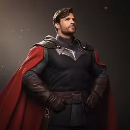 man in costume standing with hands on his hips