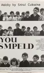 an old photo with several school pictures