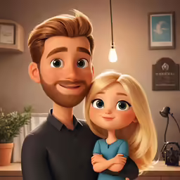 a man and woman standing next to each other