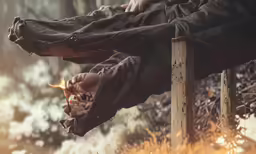 a man standing on top of a fire