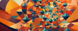 this is a painting with lots of colors and shapes,an abstract photo with a number of different shapes