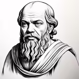 an old man with long hair and beards
