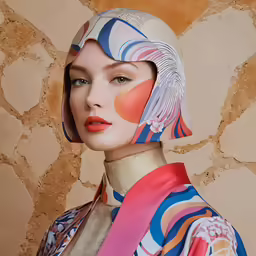 woman with an abstract look on her face