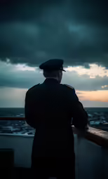 man looking out over the ocean on board a ship