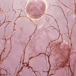 a tree has lots of thin branches with no leaves