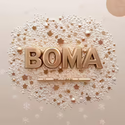 the words bomba surrounded by stars and dots