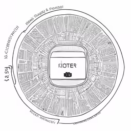 a map shows the route of the center of the arena
