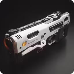 the front end of an army style gun