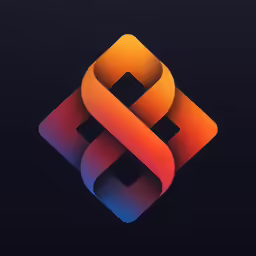 a logo designed to resemble a colorful, stylized letter