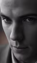 a close up shot of a man wearing a suit and tie