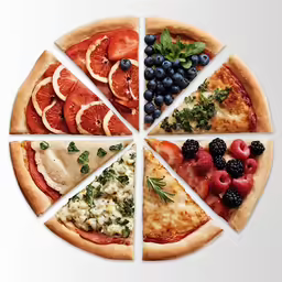 a pizza pie with a bunch of toppings on it