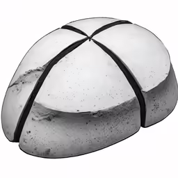 some kind of bread on a white background