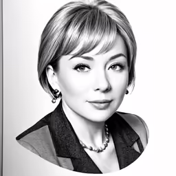 a black and white photo of a woman