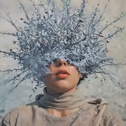 the head of an older woman in an ad for face and body contourrators
