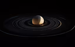 an object on a black surface with the rings