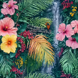 a very colorful and nice looking tropical scene