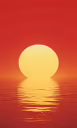 an orange and yellow sunset reflected in water