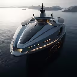 a white boat on a body of water