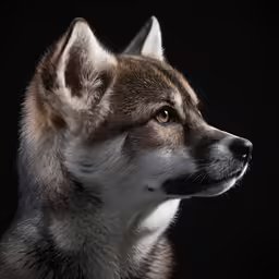 a close up of the head and shoulder of a dog