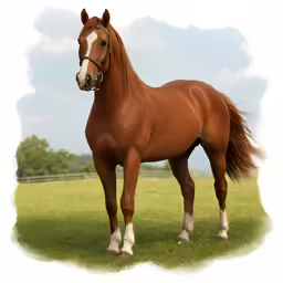 a horse that is standing in the grass