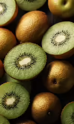 kiwi fruit arranged on display for consumption