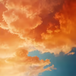 a picture of the sky that looks orange and blue