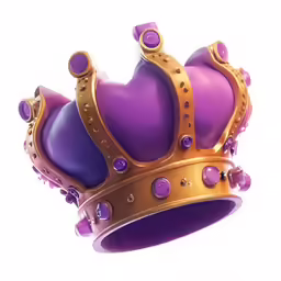 this is a very unique purple crown with jewels