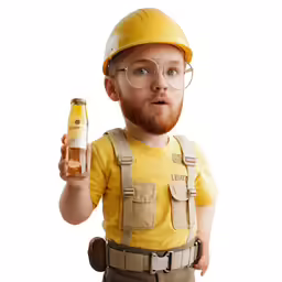 a little kid wearing glasses and a yellow helmet