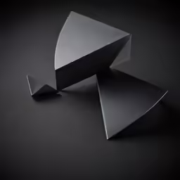 a small grey object on a black background