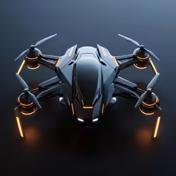 a photo of a flying vehicle with two propellers