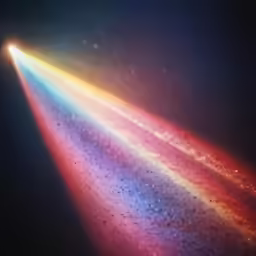 a bright ray is in the middle of an image