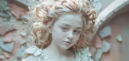 a girl with wavy hair posing for the camera