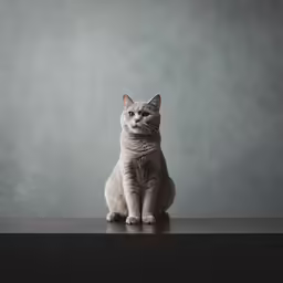 the cat has two different colored eyes